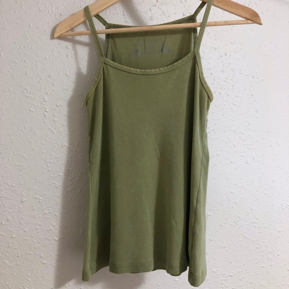 🌿 Earthy Green Racerback Tank